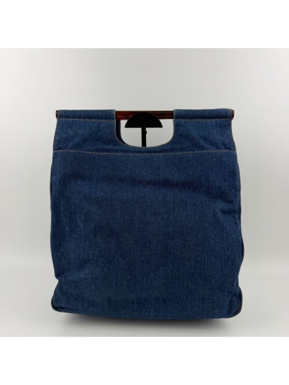 ★SOLD★ Chanel CC Logo Handbag Blue Denim Vintage - Picture 3 of 15